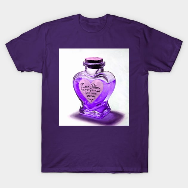 Alchemy Love elixir potion bottle T-Shirt by LukjanovArt